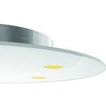 Evotec Sun - Lámpara LED de techo (redonda, 2700 K, 5 x 6,4 W, 3000 lúmenes, aluminio y cristal, 32 W, transparente)