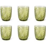 Copas verdes de vidrio de agua Excelsa en pack de 6 piezas para 6 personas 
