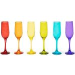 Copas lila de vidrio de champagne de 250 ml aptas para lavavajillas Excelsa en pack de 6 piezas 