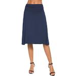 Faldas azul marino de cintura alta de verano mini talla L para mujer 