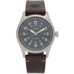 Relojes marrones de acero inoxidable de pulsera impermeables Manual con correa de piel Timex Expedition para hombre 