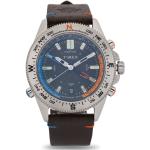 Relojes marrones de acero inoxidable de pulsera impermeables Zafiro con correa de piel Timex Expedition para hombre 