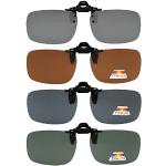 Eyekepper Flip-up Gafas de sol Clip Polarizado 60x43 MM 4-Pack Clip de gafas de metal