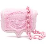 Bolsos rosa pastel de poliester de moda plegables con logo Chiara Ferragni para mujer 