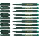 Bolígrafos verdes de metal Faber Castell 