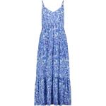 Vestidos largos azules rebajados de verano tallas grandes con tirantes finos maxi Fabienne Chapot talla XXL para mujer 