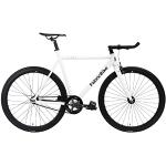 FabricBike- Bicicleta Fixed, Fixie, Single Speed, Cuadro y Horquilla Aluminio, Ruedas 28", 4 Colores, 3 Tallas, 9.45 kg Aprox. (Light Pearl White, M-54cm)