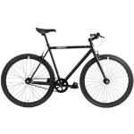FabricBike- Bicicleta Fixie, piñon Fijo, Single Speed, Cuadro Hi-Ten Acero, 10Kg (S-49cm, Fully Matte Black)