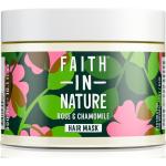 Faith In Nature Rose & Chamomile mascarilla regeneradora para cabello maltratado o dañado 300 ml