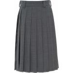 Faldas plisadas grises de lana por la rodilla con logo Miu Miu talla XL para mujer 