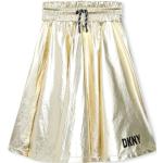 Faldas infantiles doradas de poliamida informales con logo DKNY 4 años para niña 