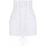 Minifaldas blancas de algodón floreadas Dolce & Gabbana con bordado talla XXL para mujer 