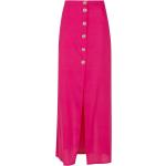 Faldas rosas de lino de lino  rebajadas por el tobillo talla M para mujer 