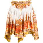 falda con motivo floral y pliegues