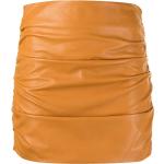 Faldas tubo naranja de poliester rebajadas fruncido para mujer 