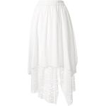 Faldas asimétricas blancas de algodón rebajadas de encaje asimétrico talla M para mujer 