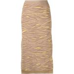 Faldas marrones de algodón de punto rebajadas por la rodilla de punto STELLA McCARTNEY asimétrico talla M para mujer 