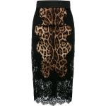 Faldas tubo marrones de poliamida leopardo Dolce & Gabbana talla 3XL para mujer 