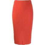 Faldas tubo naranja de seda de punto talla L de materiales sostenibles para mujer 