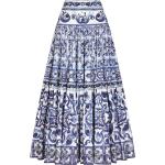 Faldas plisadas azul marino de algodón Dolce & Gabbana fruncido talla XXL para mujer 