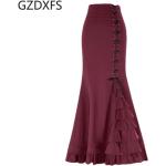 Faldas largas rojas de algodón tallas grandes sexy talla XXL para mujer 