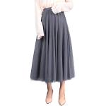 Faldas largas grises de tul transpirables vintage talla XL para mujer 
