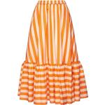 Faldas largas naranja de algodón media pierna con rayas La DoubleJ con volantes talla XL para mujer 