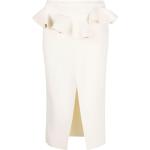 Faldas tubo blancas de viscosa rebajadas Alexander McQueen con volantes talla XS para mujer 