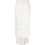 Faldas tubo blancas de viscosa rebajadas con volantes talla M para mujer 