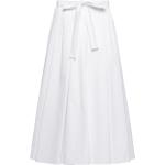 Faldas blancas de popelín de cintura alta Prada con lazo talla XXL para mujer 