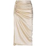 Faldas asimétricas doradas de viscosa Paco Rabanne fruncido talla XS para mujer 