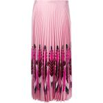 Faldas plisadas rosas de seda rebajadas Valentino Garavani talla XXL para mujer 