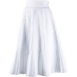 Faldas plisadas blancas de algodón Prada con volantes talla M para mujer 