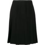 Faldas plisadas negras de lana por la rodilla chanel talla M para mujer 