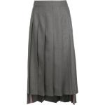Faldas plisadas grises de lana Thom Browne talla XS para mujer 