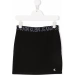 Faldas rectas negras de viscosa rebajadas informales con logo Calvin Klein talla XS para mujer 
