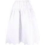 Faldas acampanadas blancas de algodón acolchadas con lazo talla XS para mujer 