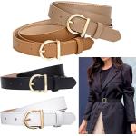 Cinturones marrones de cuero con hebilla  largo 105 vintage talla M para mujer 