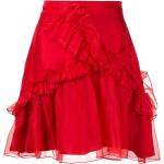 Faldas rojas de tul de cintura alta rebajadas con volantes talla XS para mujer 