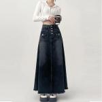 Faldas grises de poliester de tablas  tallas grandes vintage talla XXL para mujer 