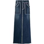 Faldas vaqueras azules de algodón por el tobillo Jean Paul Gaultier talla XL para mujer 
