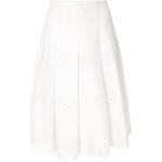 Faldas vaqueras blancas de poliester rebajadas de encaje talla L para mujer 