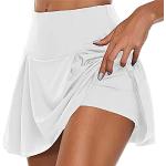 Faldas blancas de poliester de tenis transpirables informales talla L para mujer 