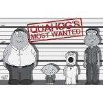 Family Guy Lienzo Impreso de Quahog's Most Wanted (60 x 80 cm), Multicolor, 24 x 32 Inches
