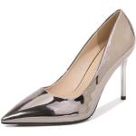 Zapatos grises de goma de tacón Novia con tacón más de 9cm formales talla 38 para mujer 