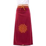 Faldas rojas de lino de lino  de verano mini étnicas con motivo de mandalas Talla Única para mujer 