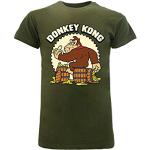 Fashion UK Camiseta Donkey Kong Super Mario Bros Original Verde Oscuro Verde XL