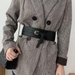 Cinturones elásticos marrones de cuero largo 100 vintage talla XL para mujer 