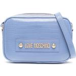 Bandoleras azules celeste de piel de piel  rebajadas con logo MOSCHINO Love Moschino para mujer 