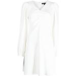 Vestidos blancos de poliester de manga larga rebajados manga larga con perlas talla XS para mujer 